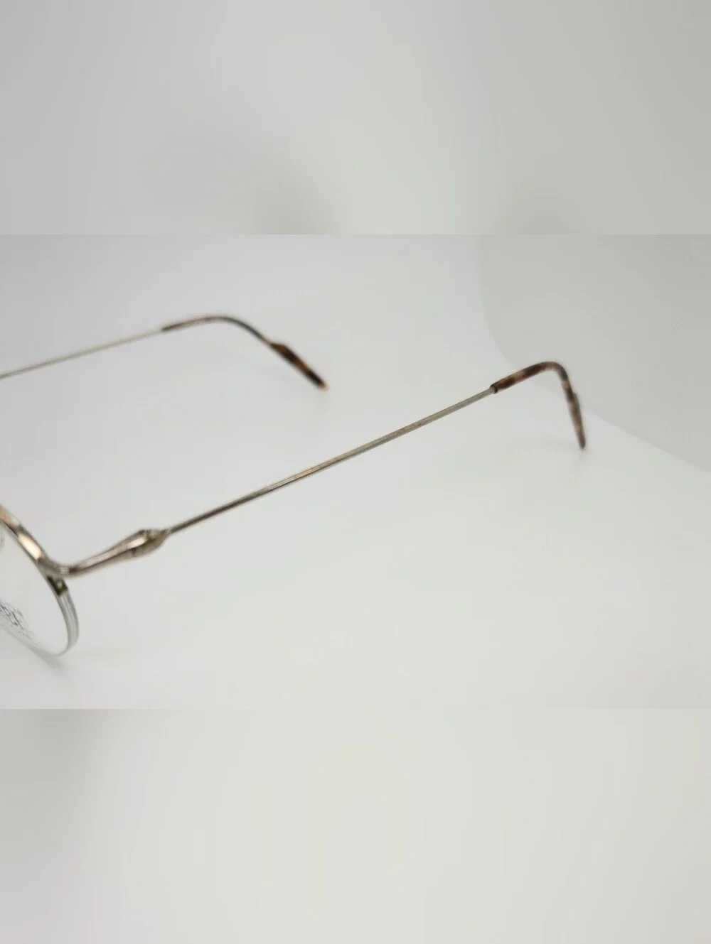 Miyabi. Kairi project. Silver Oval Beta ẞ Titanium Glasses. Semi Rimless. 1990s